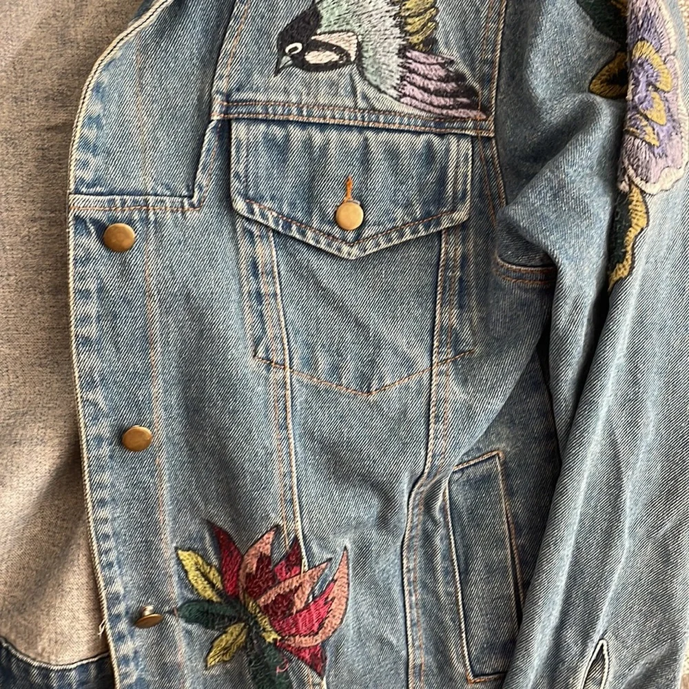 Honey Punch Embroidered Jean Jacket - Picture 6 of 6